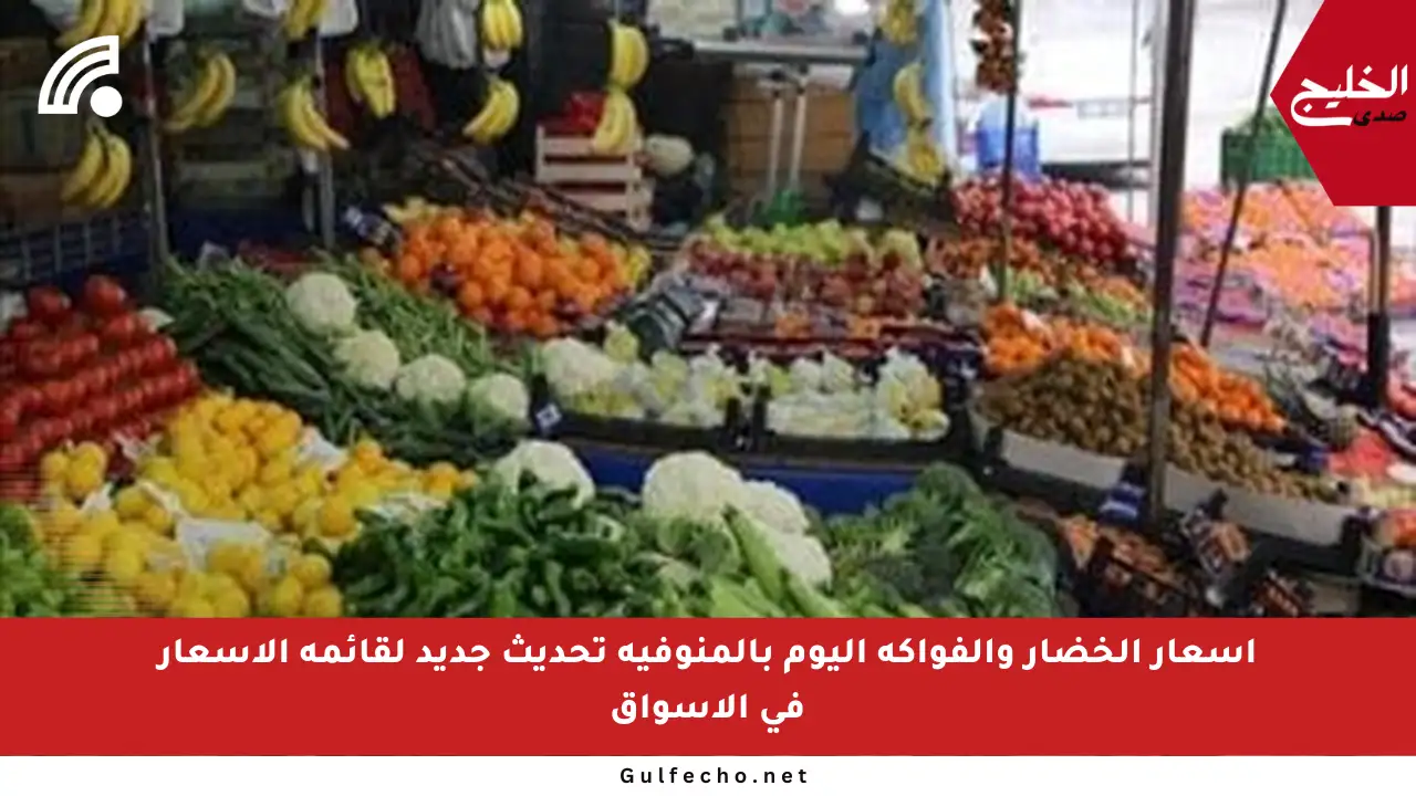 أسعار الخضار والفواكه اليوم بالمنوفية تحديث جديد لقائمة الأسعار في الأسواق